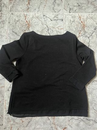 Blusa Sfera Negra Texturizada
