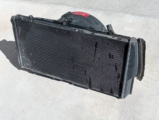 Radiador Audi 100 C3 con ventilador y cubierta