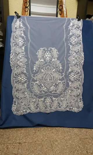 Manteletas Fallera sin lentejuelas blanco