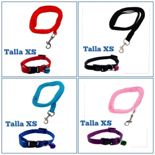 Conjunto collar y correa talla XS para perros