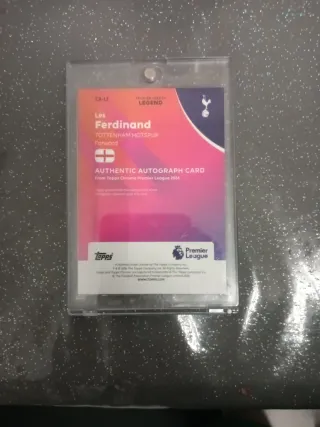 Tarjeta de Cromos Les Ferdinand Autografiada