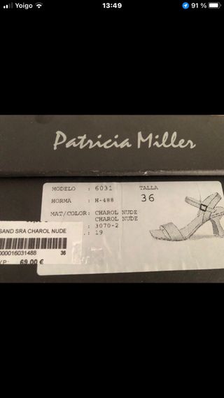 Sandalias Patricia Miller Piel Beige