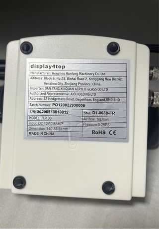 Kit de aerógrafo con compresor Display4top TC100