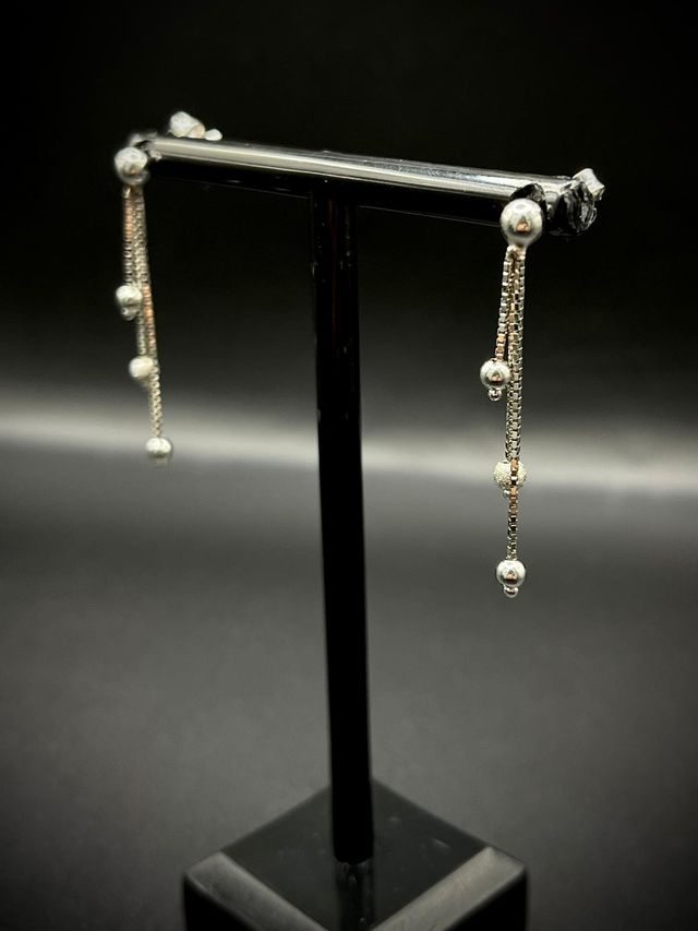 PENDIENTES ORO BLANCO 18K 2,36gr