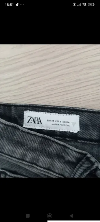 Jeans cropped flare azules