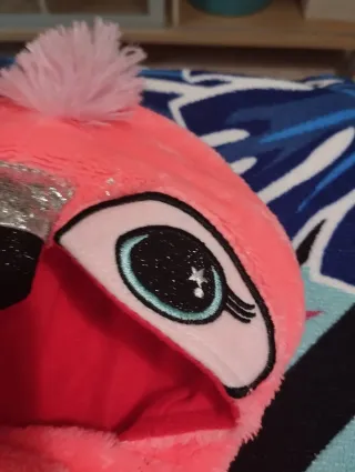 Disfraz Flamenco Mascota Rosa y Plateado