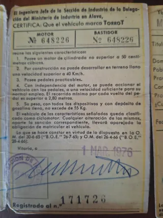 Torrot Clásica Amarilla