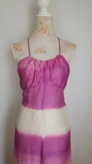 Vestido Largo Seda Massimo Dutti