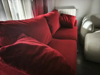 Sofá de 2 plazas rojo