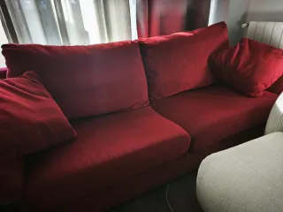 Sofá de 2 plazas rojo