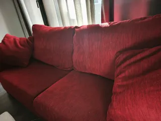Sofá de 2 plazas rojo
