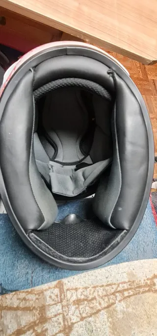 Casco Moto HELIX Blanco Dragón Rosa talla M, 57/58