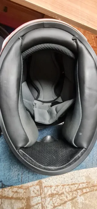 Casco Moto HELIX Blanco Dragón Rosa talla M, 57/58