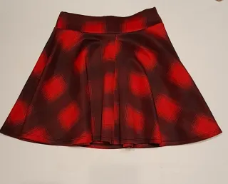 Gonna a rombi rossa e bordeaux S