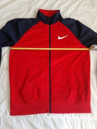 Sudadera Nike Cremallera Talla L Roja y Azul