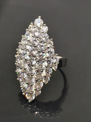 Anillo Oro Blanco 14k Laminado