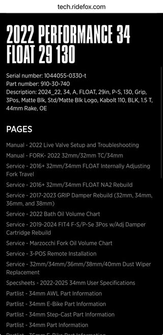 Horquilla Fox 34 Performance 130mm 15x110 29 Nueva