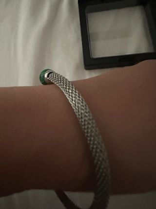Pulsera osito y perla verde