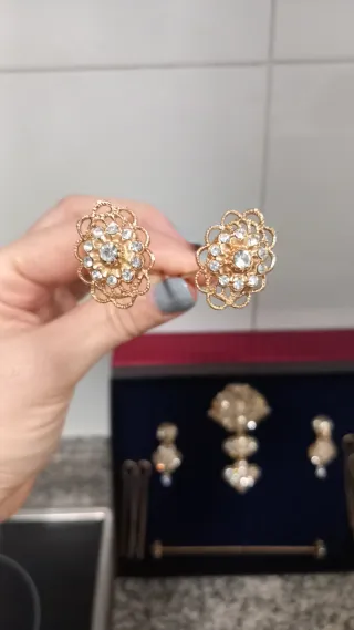 Aderezo fallero oro con pedrería