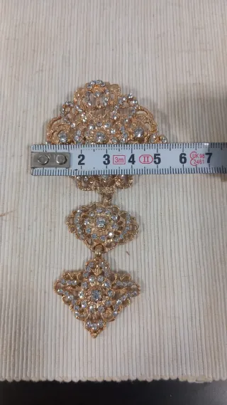 Aderezo fallero oro con pedrería