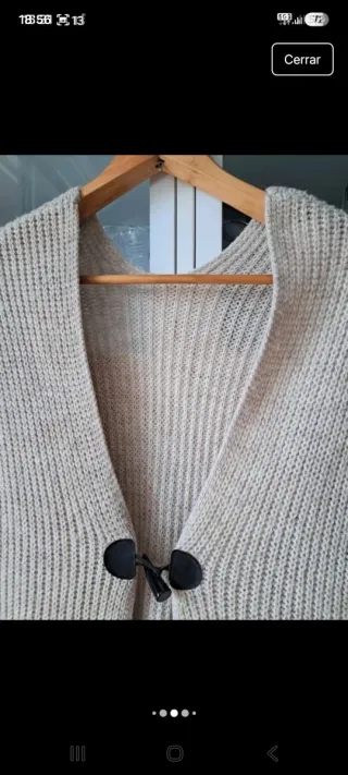 Chaleco de punto beige talla única