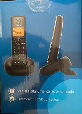 Teléfono Inalámbrico DIGI Negro Nuevo