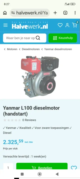 Motor  Yanmar L100AE Diésel