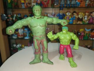Figuras goma pvc años 80 Hulk comics spain y Vicma