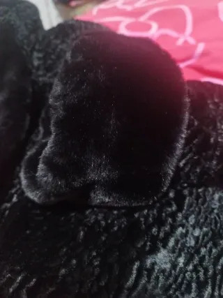 Chaqueta fiesta astracán sintético negra