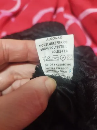 Chaqueta fiesta astracán sintético negra