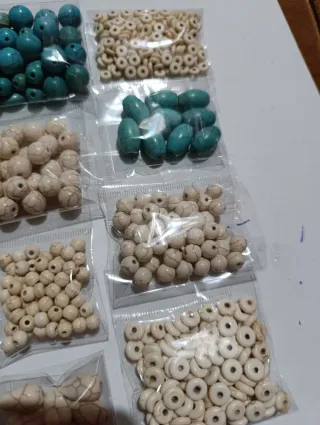 Lote abalorios piedras naturales