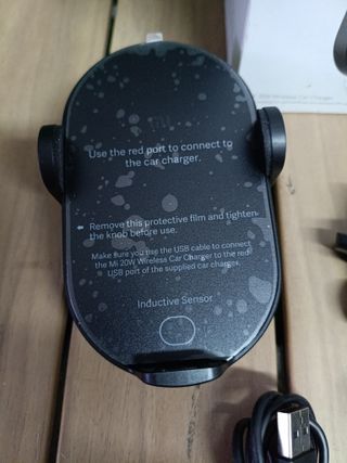 XIAOMI Mi Car Soporte Smartphone para Coche con Cargador Inalámbrico 20W