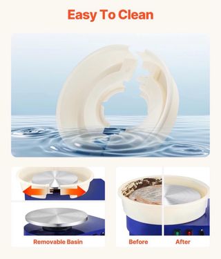 Torno Cerámica VEVOR 35cm 450W Ajustable