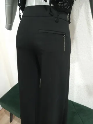 Pantalones Palazzo Mango Negros
