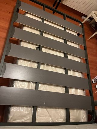 Somier lama ancha reforzado 135cm Metal Madera.