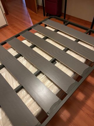 Somier lama ancha reforzado 135cm Metal Madera.
