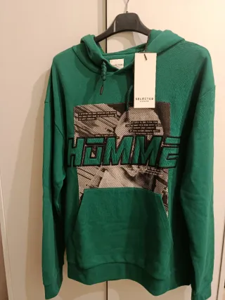 Felpa Selected Homme uomo verde M nuova