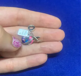 Charm Globo Avión Maleta Viaje pulsera Pandora