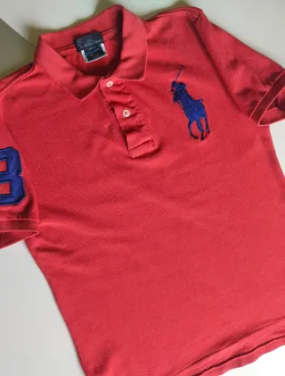 Polo Ralph Lauren 00s Big Pony Rojo Retro Talla S