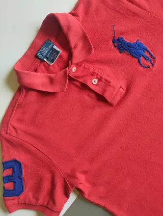 Polo Ralph Lauren 00s Big Pony Rojo Retro Talla S