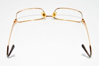 Montura de gafas Bulgari doradas y marrones