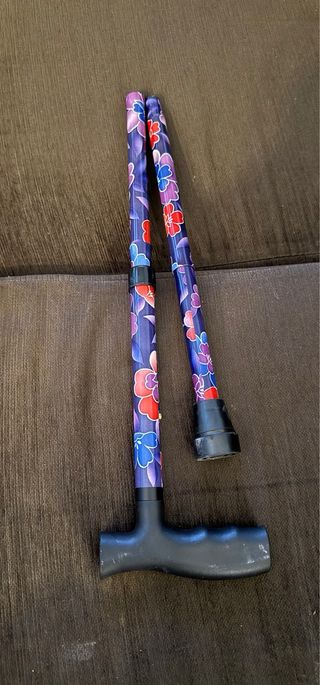 Baston Plegable Floral Azul