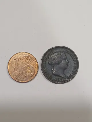Moneda 10 céntimos de real Isabel II 1864