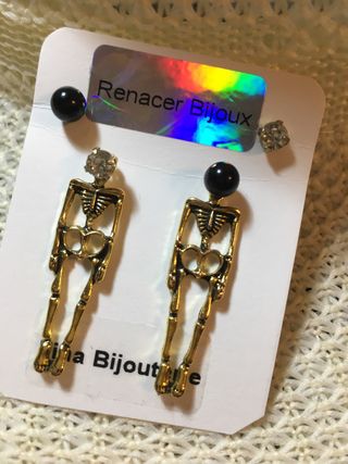Pendientes Esqueleto 2 en 1 cabezas