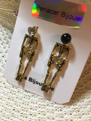 Pendientes Esqueleto 2 en 1 cabezas