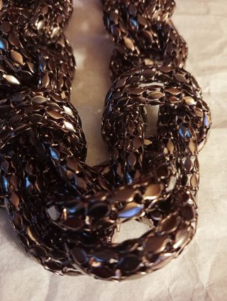 Collana metallo nodi bronzo alta bigiotteria donna