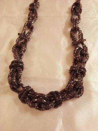 Collana metallo nodi bronzo alta bigiotteria donna