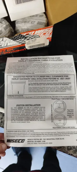 Juego Pistones Harley Davidson 1340 Kit