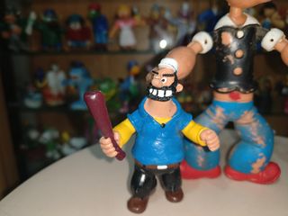 Lote figuras goma pvc años 80 Popeye Olivia brutus