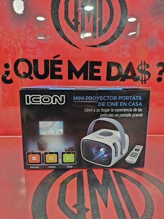 Mini Proyector ICON 1080P + Mando, Nuevo.